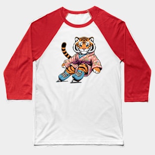 Ice skating Bengal tiger Baseball T-Shirt